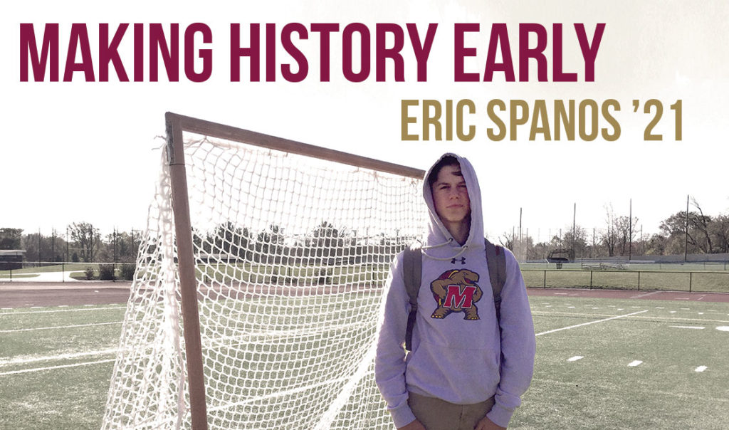 Eric Spanos ’21 makes history as earliest lacrosse commit