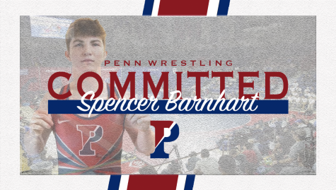 Spencers Barnhart ‘23 commits to University of Pennsylvania to further his wrestling career.
