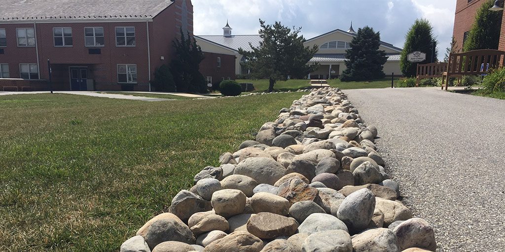 New rocks installed on campus walkways
