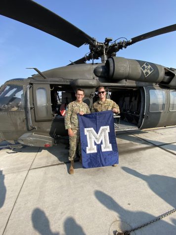 Alumni and Space Force Captain Andy Johnson '13 with Cornell in Colorado 