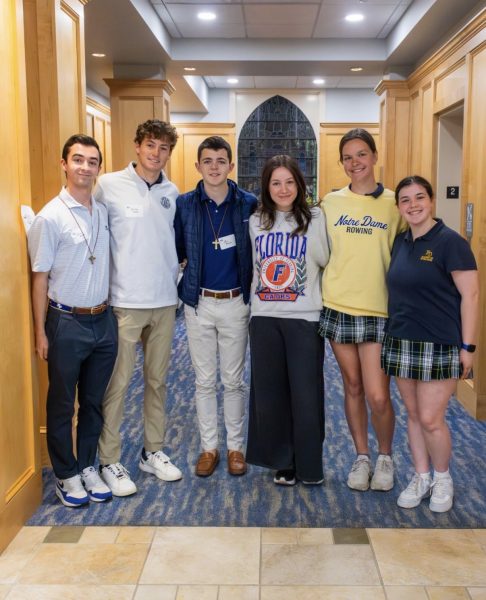 Left to right: Connor Kendall ‘26, Killian Todd ‘27, Jack Hechler ‘26, Calleigh Newbert ‘26, Caroline Daniel ‘27, and Mallory DuBois ‘28