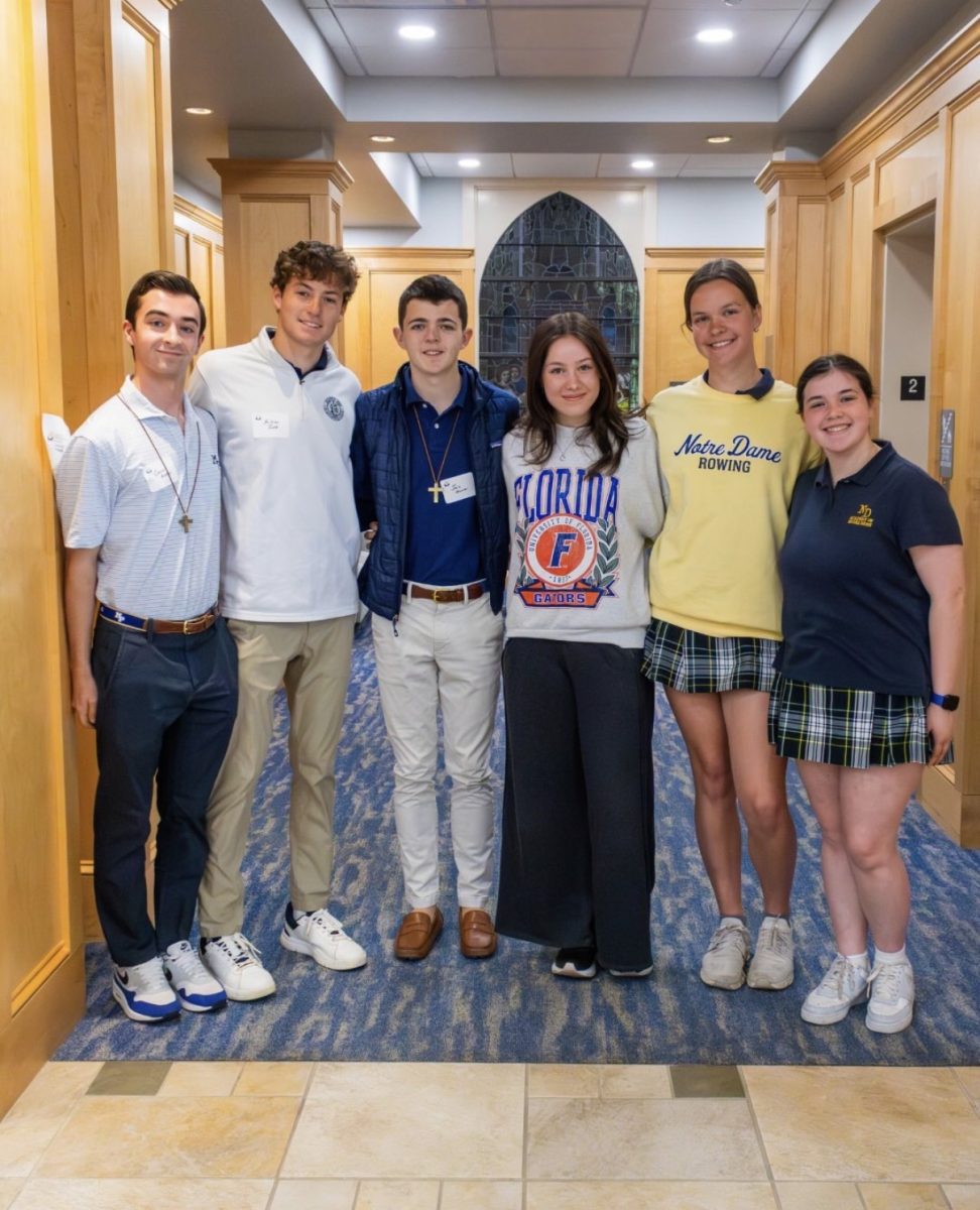 Left to right: Connor Kendall ‘26, Killian Todd ‘27, Jack Hechler ‘26, Calleigh Newbert ‘26, Caroline Daniel ‘27, and Mallory DuBois ‘28